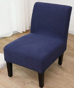 Solid Color Stretch Armless Accent Chair Covers