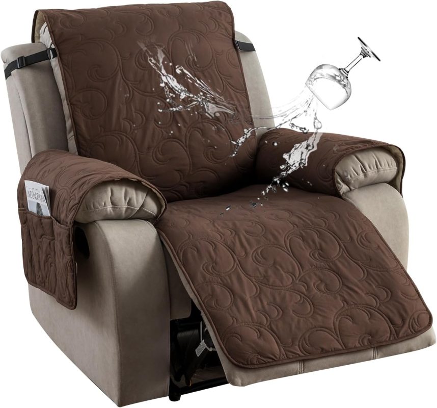 100% Waterproof Recliner Slipcover Flower For 1&2 Seats