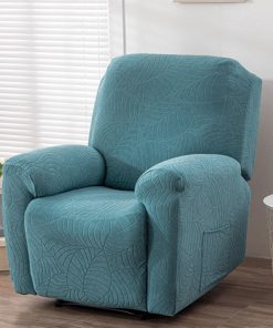 Thick Jacquard Leaf Pattern Sofa Recliner Chair Cover
