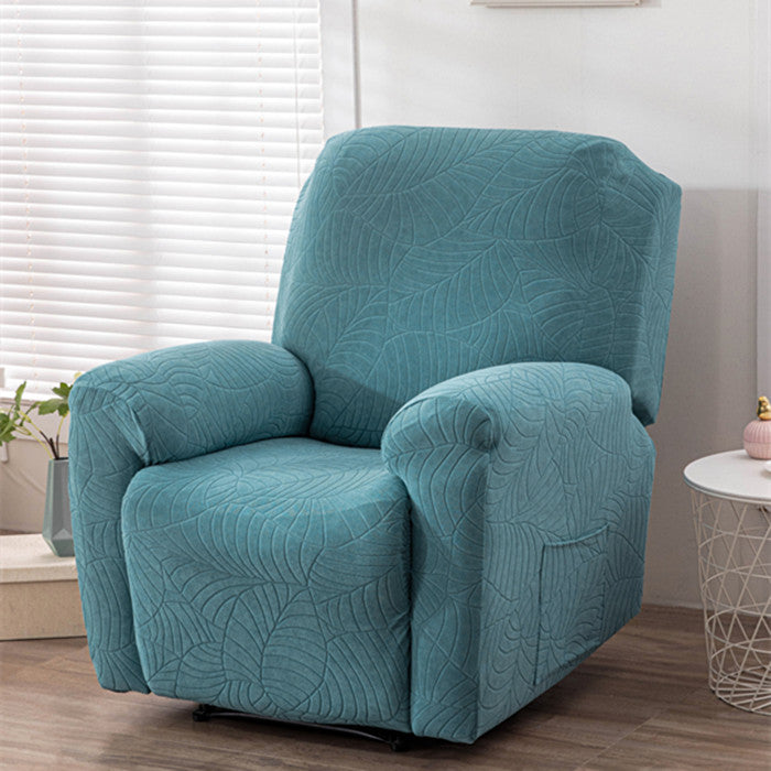Thick Jacquard Leaf Pattern Sofa Recliner Chair Cover
