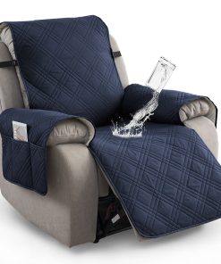 1PC Recliner Sofa Cover with Pockets & Elastic Straps