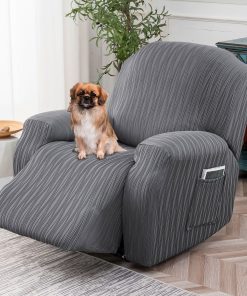 Soft Recliner Slipcovers with Storage Pocket 4pcs