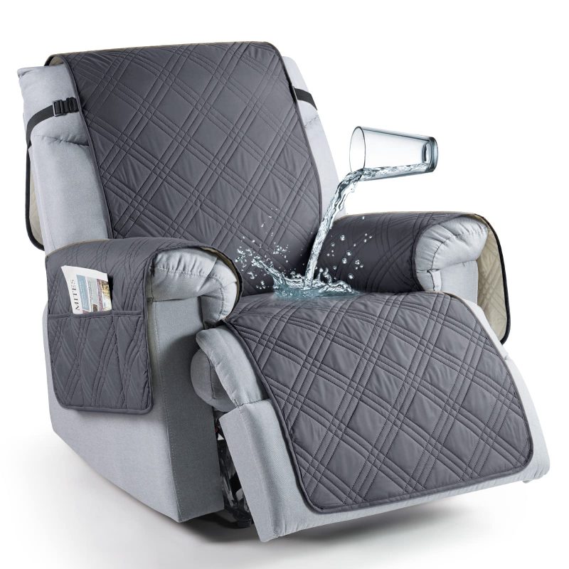 Waterproof Recliner Chair Cover with Double Straps