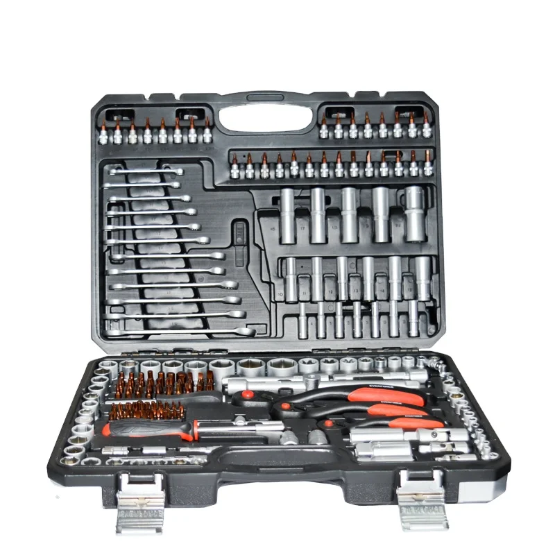 216-Piece Hand Tool Set General Home and Auto Repair Tool Kit with Toolbox Storage Mechanical Repair Home Maintenance