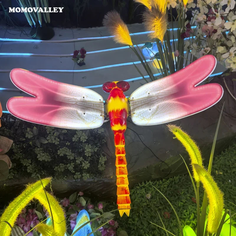 Wholesale Artificial Model Gigantic UV LED Dynamic Insect Flying Toy 3D Dragonfly Garden Ornament Home Decor Weather Resistant