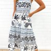 Elsa Dress - Blue Palm Print