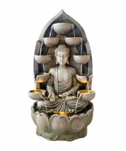 Modern Stylish Indoor Resin Water Fountain Cascade Waterfall Feature for Living Room Home Decorations Garden Ornaments Wall