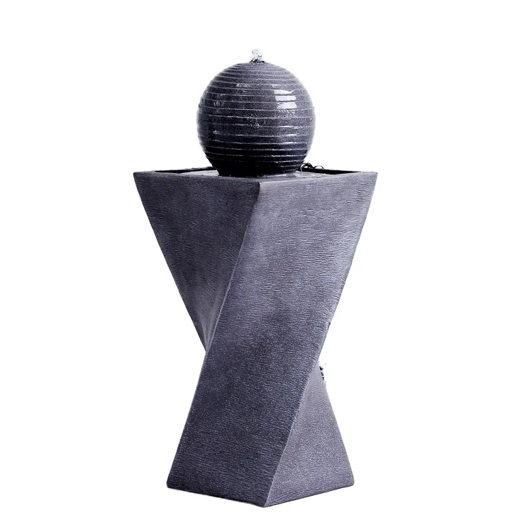 High Quality Grc Frp Concrete Ball Waterfall Fountain Garden Ornament