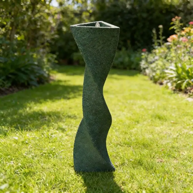 New Style Electric Portable Outdoor Garden Rectangle Fiberglass Resin Modern Decorative Fountain Waterfall with LED Lights