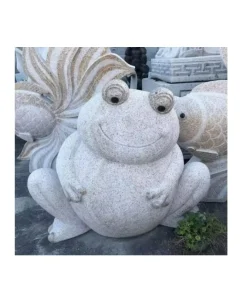 Modern Elegant Outdoor Garden Statues Hand-Carved Small Granite Cobble Stone Natural River Pebble Owl Buddha Ornament