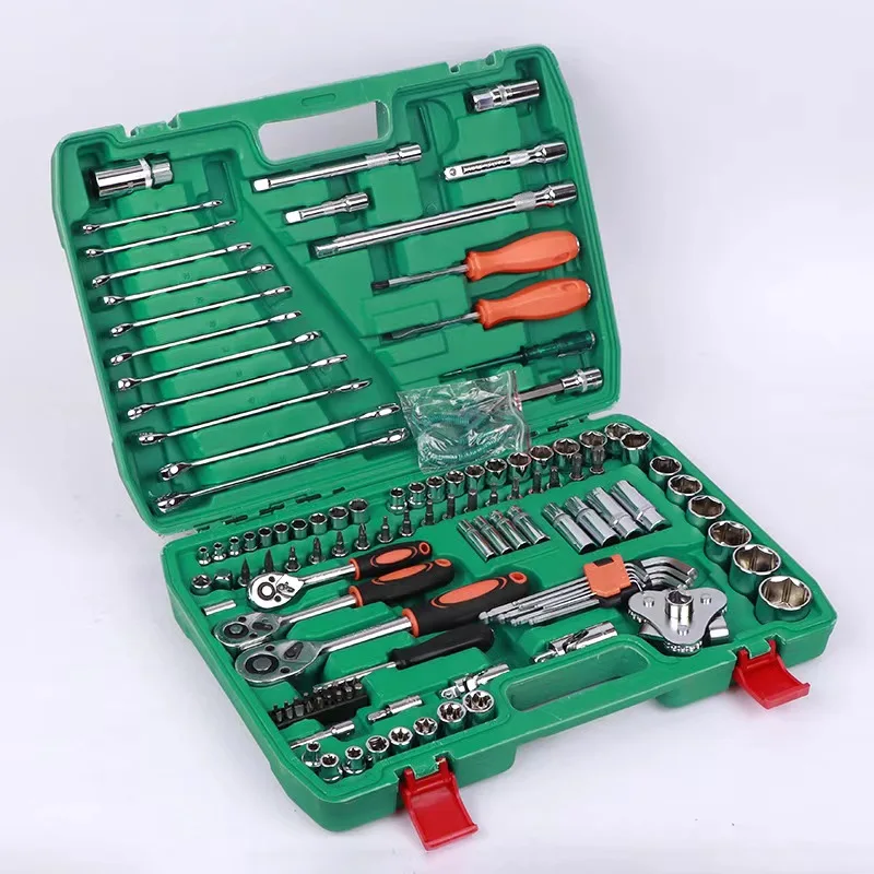 121pcs Professional Household Maintenance Hand Tool Set Home Tool Set Socket Wrench Screwdriver Kits