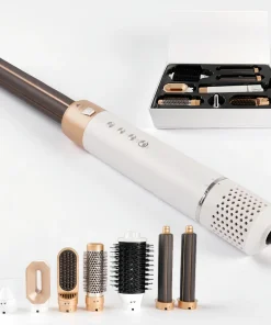 7 in 1 Hair Dryer Brush and Hair Styler Set Curling & Straightening Hot Air Styling Tool with No Heat Damage for All Hair Types