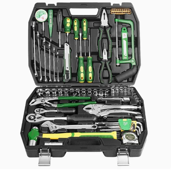 Professional Mechanic Toolbox Set Multifunctional Household Manual Hardware Auto Repair Kit Electric Wrench Hard Case