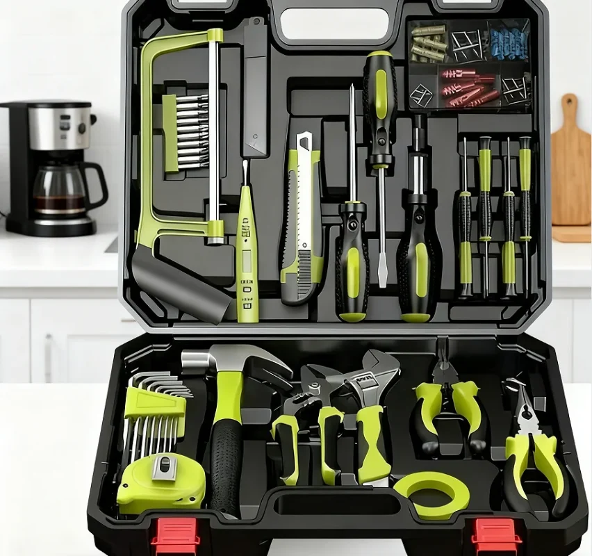 American In-stock Household Toolbox, Maintenance Electrician Tool Kit, Multi-functional Hardware Portable Tool Set