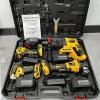 Multifunctional 4 In1 Cordless Tools Portable  Herramientas Yellow 18v 20v 21v 48v Tool Sets with Hard Case