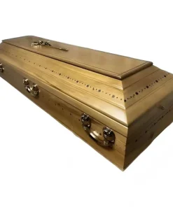 European Style Solid Paulownia Wood Baby Coffin Eco-Friendly Funeral Home Supply Laser Cut Shell Carved Design Wholesale Global