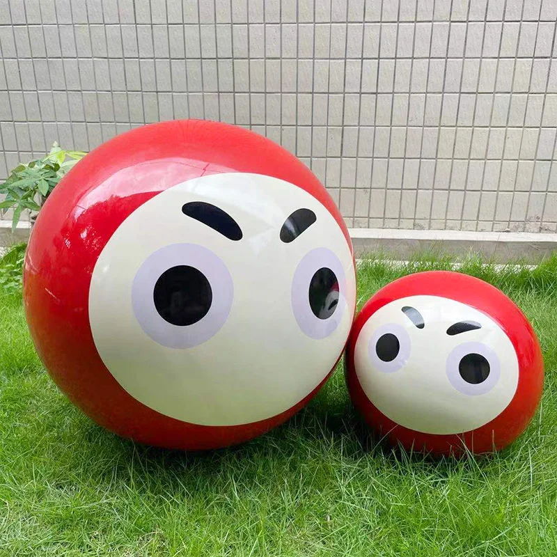 Customizable Large Outdoor Stainless Steel Cartoon Face Sculptures Luxury Event Decor Balls Round Art Decorative Balls