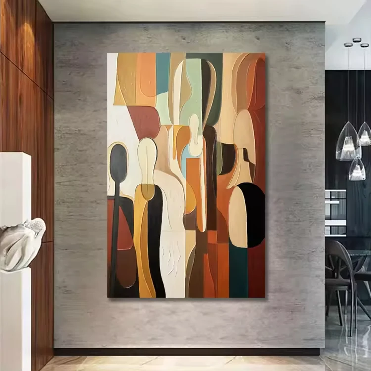 Custom Hand Made Paintings Texture Color Wall Art Abstract Modern Landscape Oil Painting for Decor 110X170CM