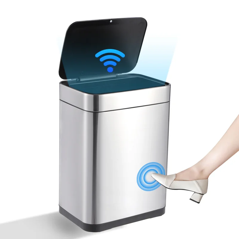 2024 HOT SALE Kick Function  No Touch Touch Custom LOGO Automatic Sensor Dustbin