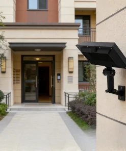 IPX5 Waterproof Solar Outdoor Motion Sensor Voice Alert Security Alarm for Wildlife Deterrent & Site Warning