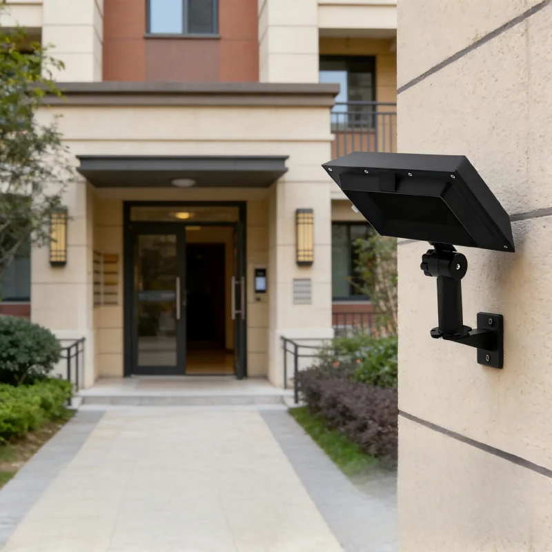 IPX5 Waterproof Solar Outdoor Motion Sensor Voice Alert Security Alarm for Wildlife Deterrent & Site Warning