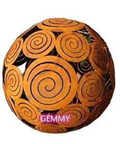 Lazer Cut Steel Cutting Metal Outdoor Corten Steel Patio Decorative Balls Decorative Garden Decor Balls for Outside Outdoor