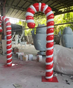 Commercial Giant Large Candy Cane Fiberglass Figurine Ornaments Outdoor Christmas Decorations Display