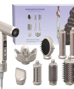Professional 8-in-1 Folding Hair Dryer Negative Ion  Set Hairs Straightener Brush 110000RPM Motor High Speed  Hair Dryer