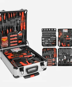 499 Pcs Auto Repair Tool Set Socket Wrench Household Tool Aluminum case Tool Set
