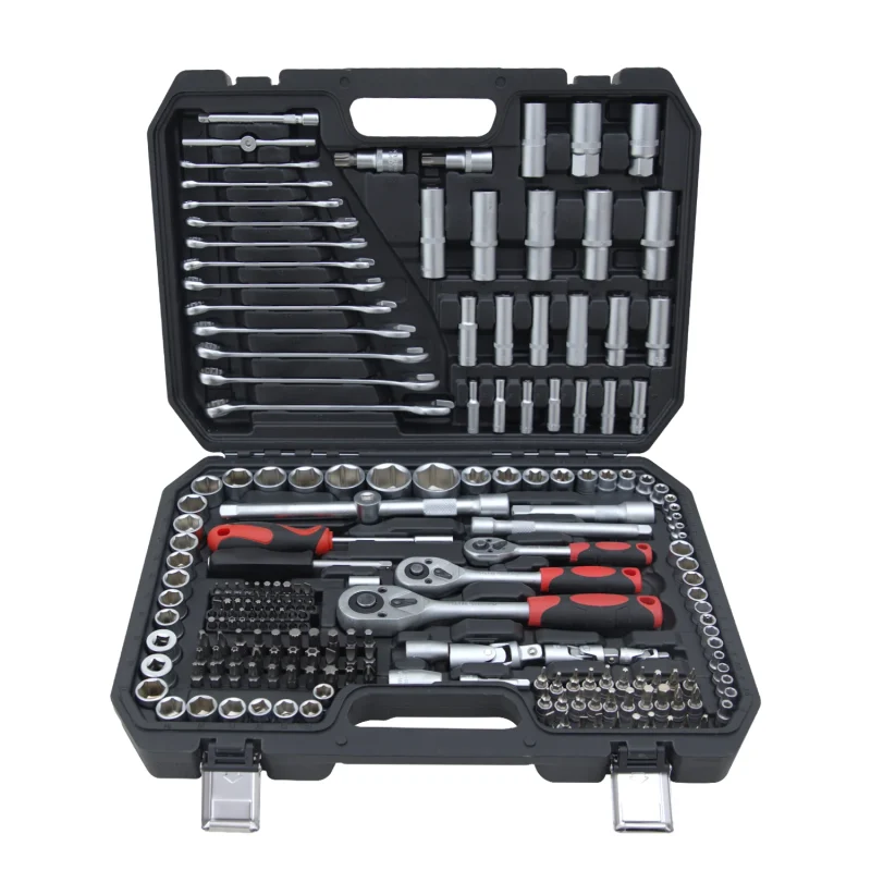 Wholesale 216-Piece Hand Tools Set for Household Professional Electrical Hardware Hammers Screwdrivers Wrenches Socket Set Case