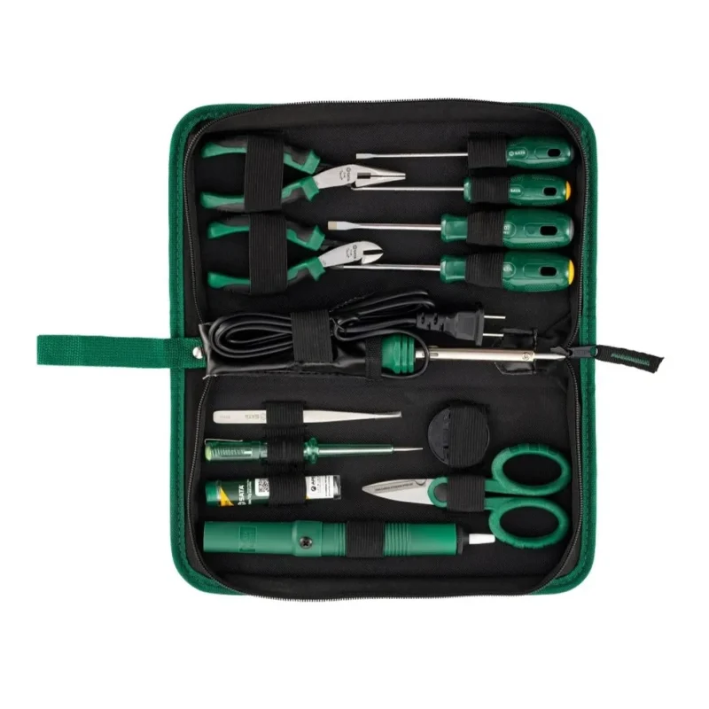APEX 13pc Electronic Household Tool Set Steel Hand Tools with Hard Case USA Packaged Kits
