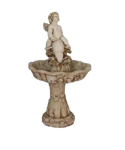 Customized Solar-Powered Resin Angel Statue Water Fountain Garden Ornament Craft