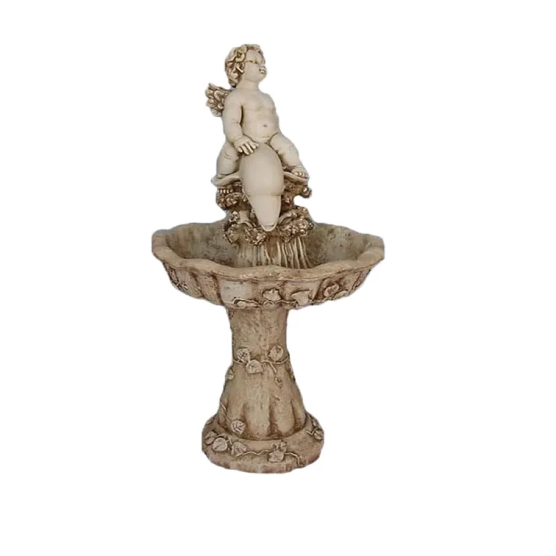 Customized Solar-Powered Resin Angel Statue Water Fountain Garden Ornament Craft