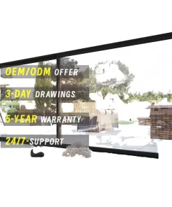 Modern NFRC Black Slim Frame Sliding Usa Door Three Tracks Large Glass Panels Aluminum Alloy Patio Garden Lift and Sliding Door