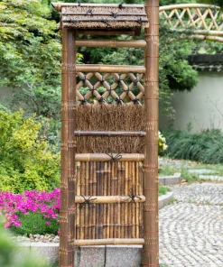 Outdoor Natural Bamboo Gate and Fence for Villa Garden Courtyard Decoration Purple Bamboo Fencing Partition