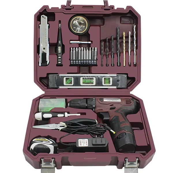 67PCS Multifunction Household Electric Drill Woodworking Machine Tools Set Professional Complete  Hand Power Tools Set Box