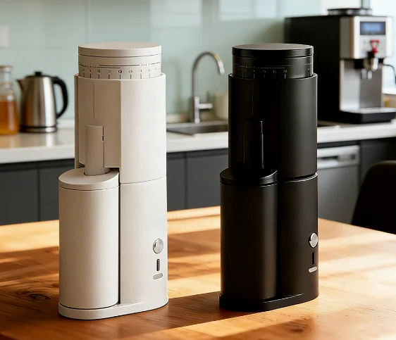 Kingze Custom Logo Electric Coffee Grinder Portable USB Rechargeable Stainless Steel Conical Burr Household Use Coffee Mill