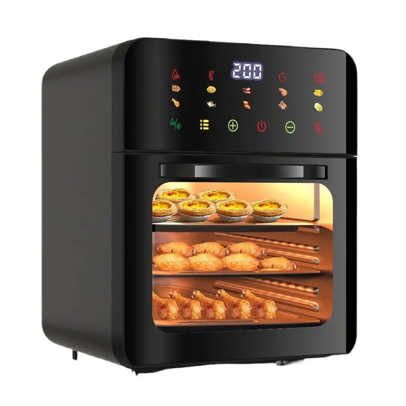 Modern Square Industrial Deep Digital Air Fryer Electric Toaster with Circulation for Home RV Hotel Use Versatile Fry Cook Tool