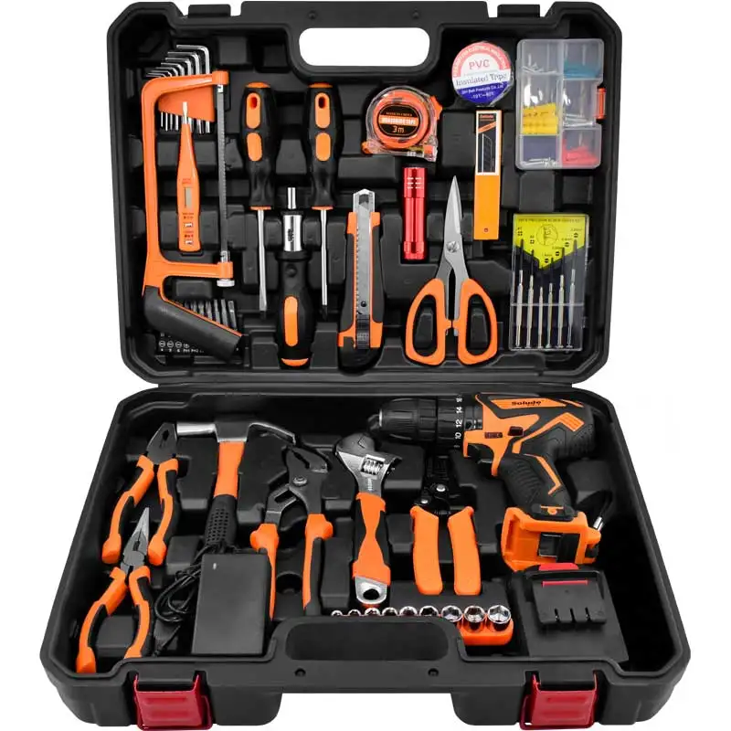 Power Tools Combo Kit Cordless DIY 21v Lithium Battery Multi-function Home Hardware Complete Tool Kit with Drill