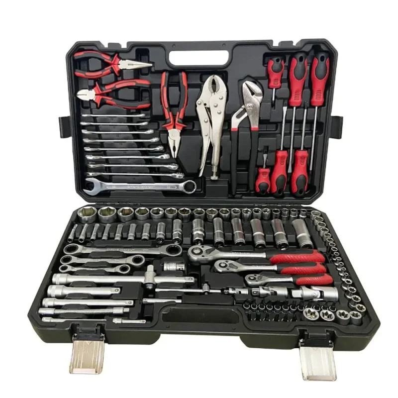 High Quality 112pcs Hand Tools Household Hardware Tools Box Set Multi Function Household Ratchet Socket Tools Set