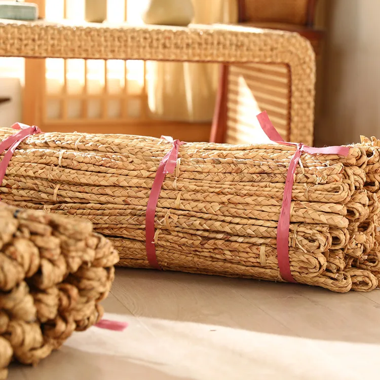 Handmade Natural Water Hyacinth Grass Braid Straw Braid Aquatic Grass Braid Bulrush Plant Crafts Furniture Decoration Raw