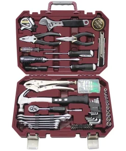 Household Toolbox Set Carbon Steel Daily Maintenance Hardware Wrench Screwdriver Pliers Full Set 290x235x70mm