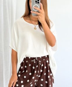 Luna Belle Shorts - Chocolate Polka Dot