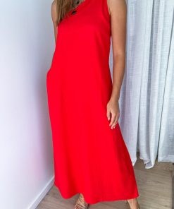 Noosa Breeze Dress - Red