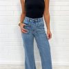 Whitley Petite High Rise Wide Leg Jeans - Denim