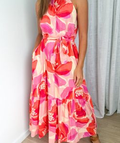 Reeve Dress - Pink Orange Sunset