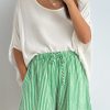 Rumi Shorts - Green Stripe