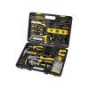 General Household Hand Tool Set 218 Piece Kit with Yellow Plastic Toolbox Storage Case