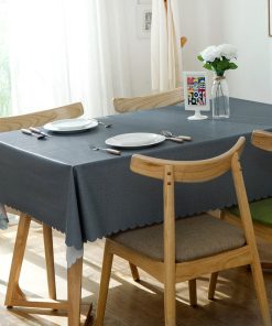 Stain Resistant Waterproof Solid PVC Tablecloth