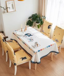 Waterproof tablecloth Dining Tablecloth Chair Cover Set